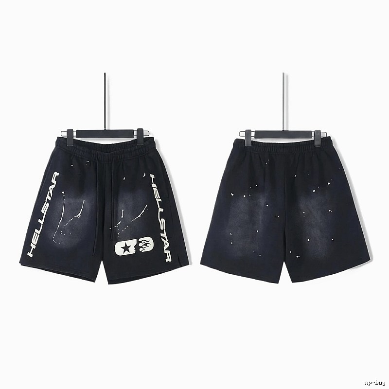 Hellstar dark style black shorts