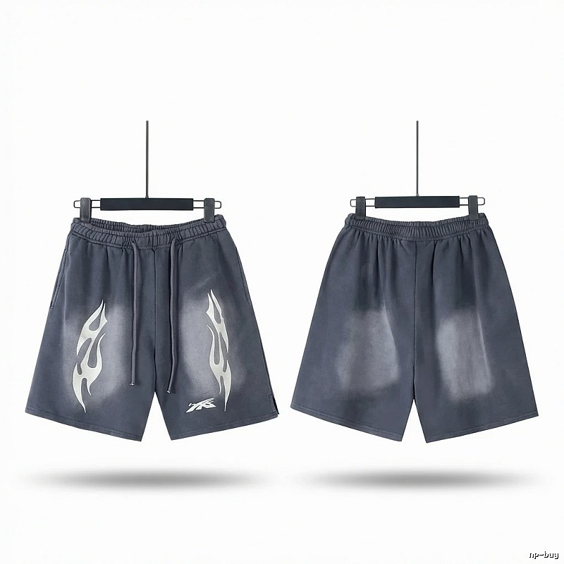 Hellstar Flame Dark Style Shorts