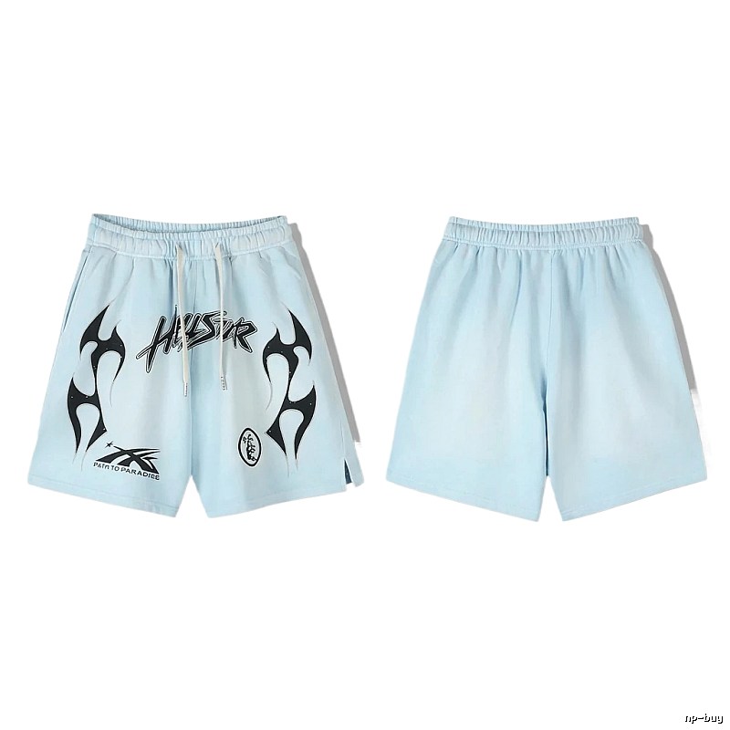 Hellstar Flame Wind Light Blue Shorts