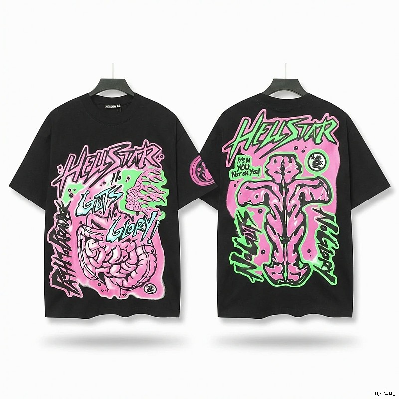 Hellstar Graffiti Trendy Cool Black T-shirt