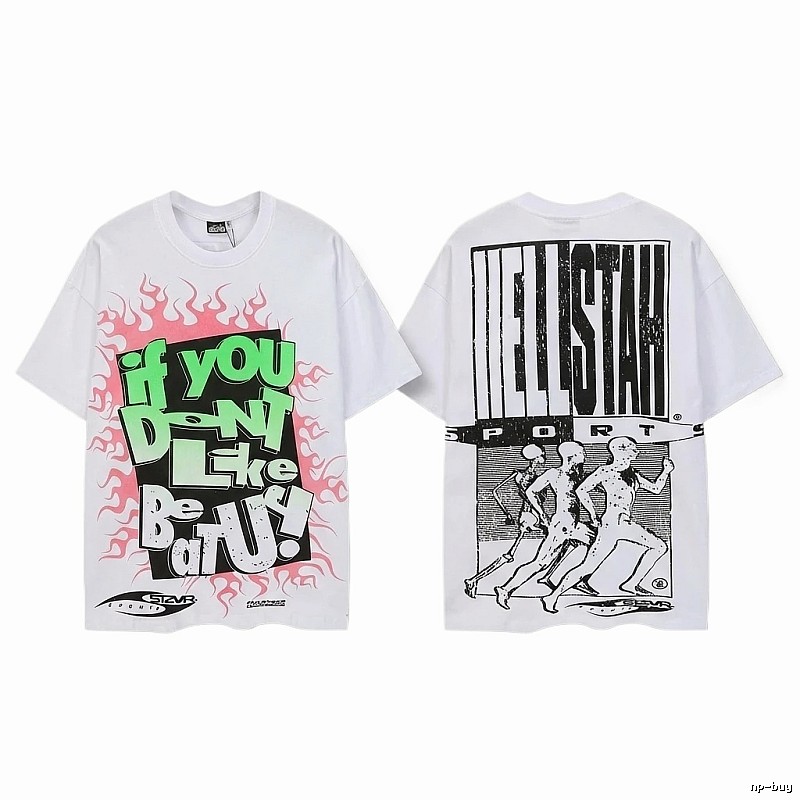 Hellstar Printed Trendy and Cool White T-shirt