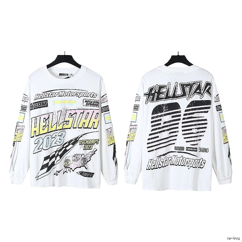Hellstar Racing Style White Sweatshirt