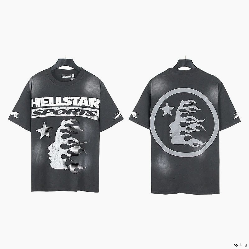 Hellstar Sporty Street Style Black Short Sleeve T-Shirt