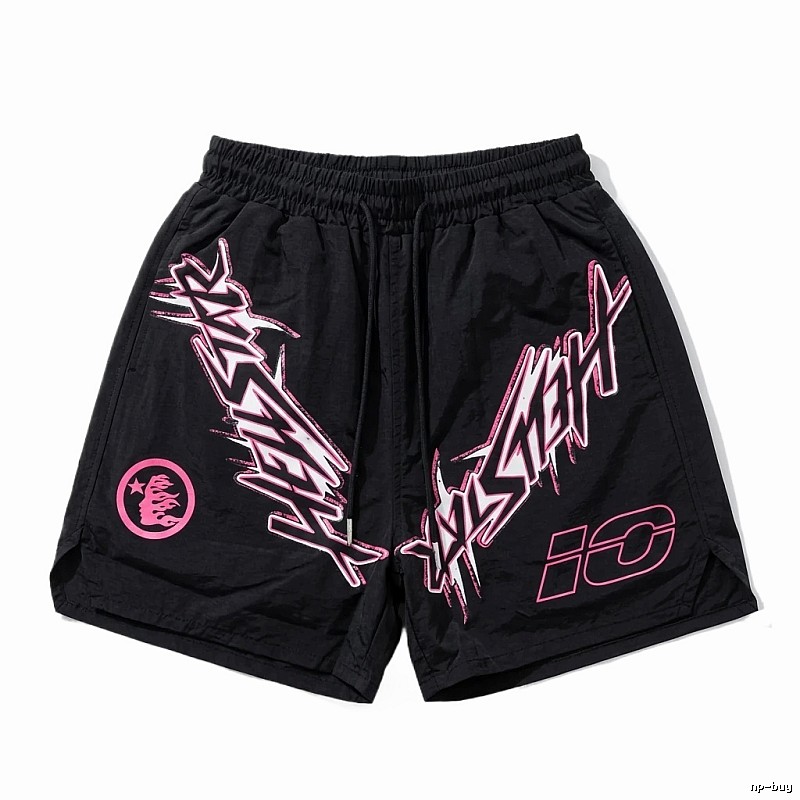 Hellstar trendy and cool style black shorts