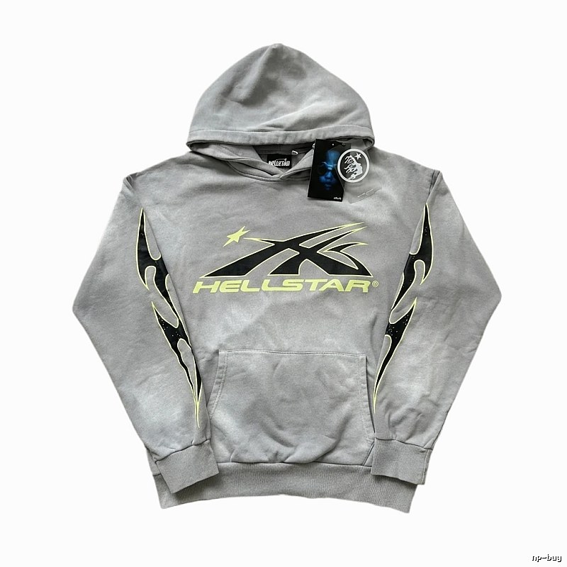Hellstar trendy and cool style grey hoodie