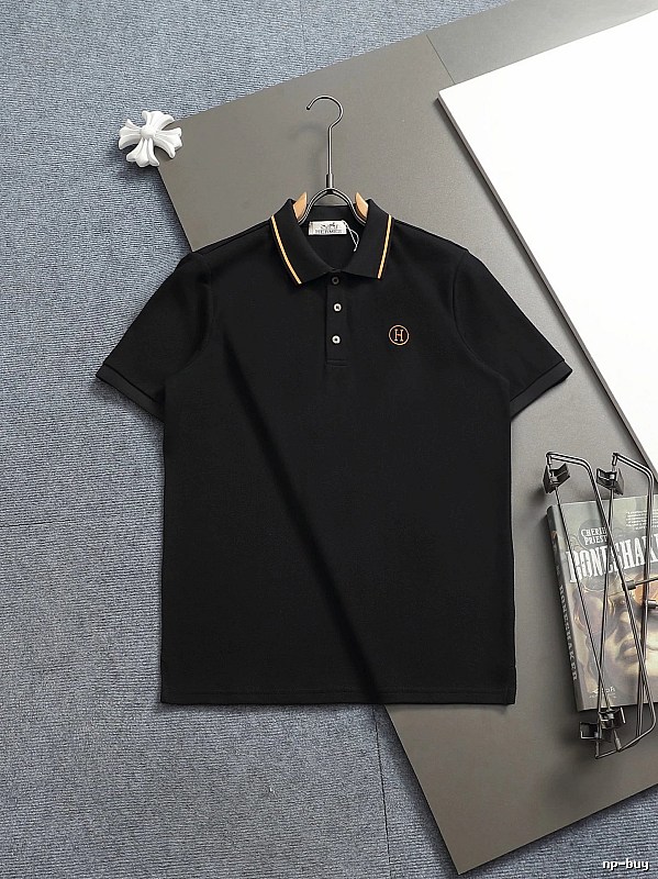 Hermès Classic Wind Black Polo Shirt