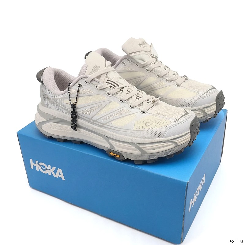 HOKA Trail - Style Light Gray Running Shoes
