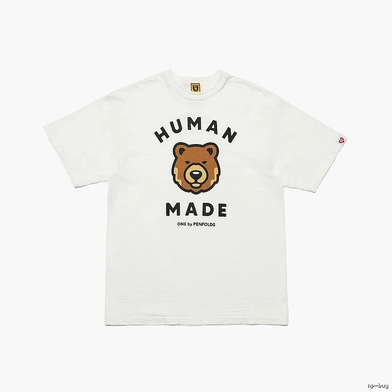 HUMAN MADE Bear Head Japanese Retro White T-Shirt