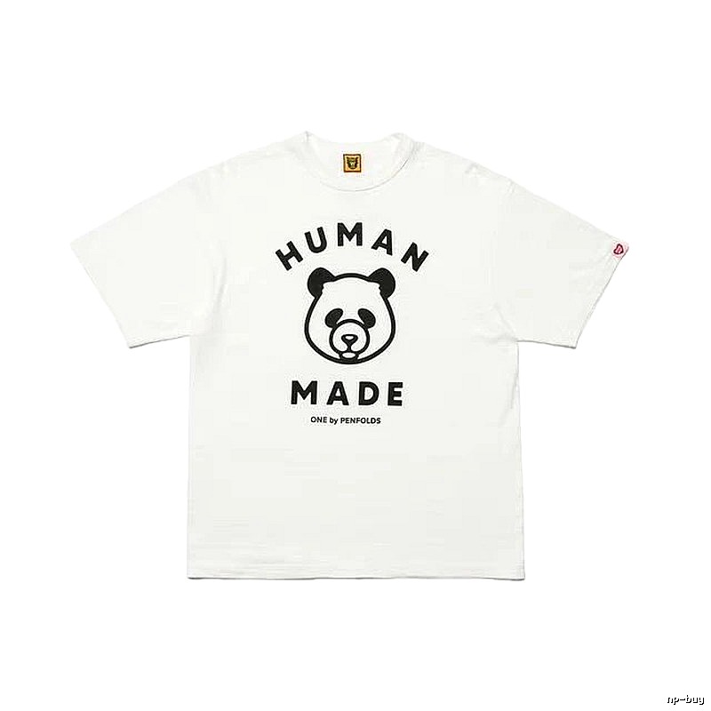 HUMAN MADE Panda Print Japanese Streetwear White Short Sleeve T-Shirt
