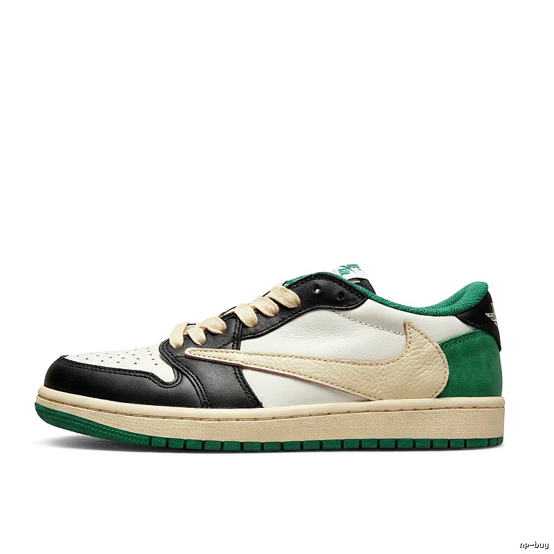 Jordan AJ1 Retro Style Black-Green-White Shoes