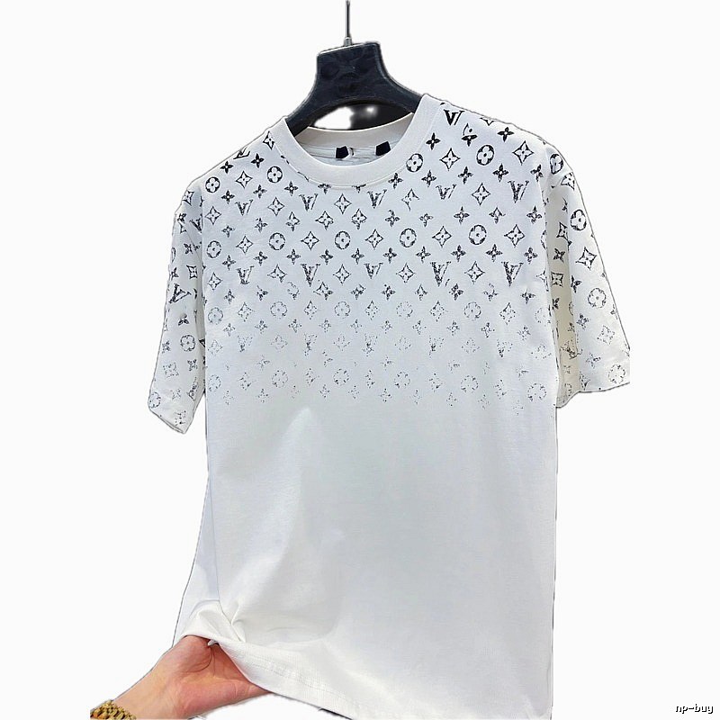 Louis Vuitton Classic Monogram Light Luxury Style White T-shirt