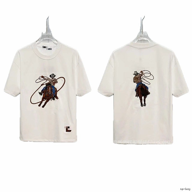 Louis Vuitton Denim Collection Vintage Style White T-Shirt