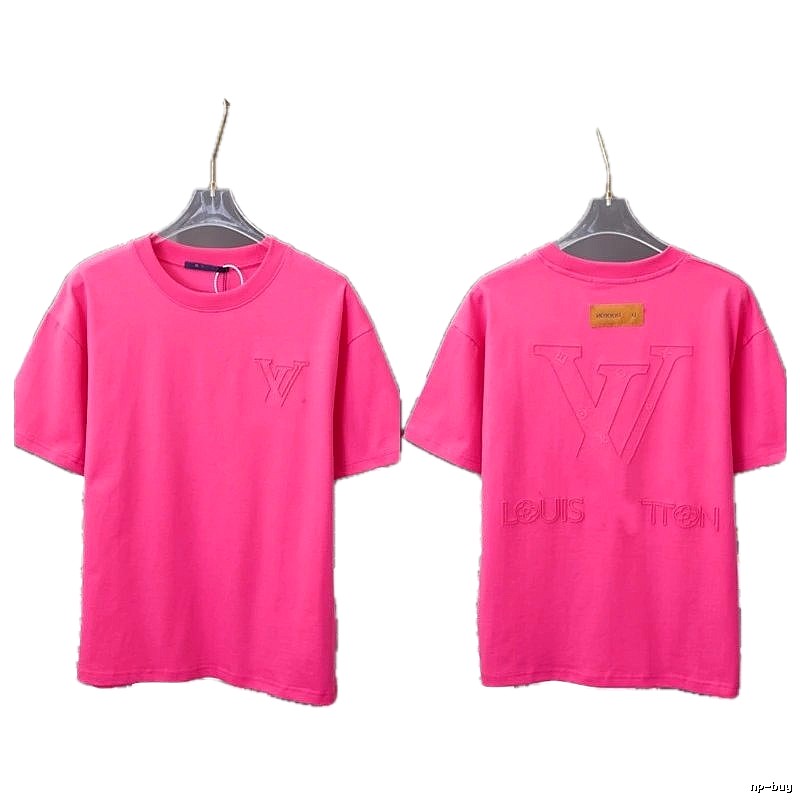 Louis Vuitton Embossed Collection Streetwear Style Rose Pink T-Shirt