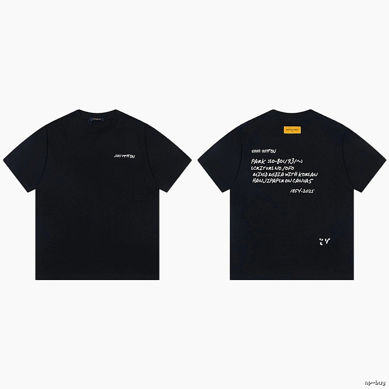 Louis Vuitton Graffiti Street Style Black Short Sleeve T-Shirt