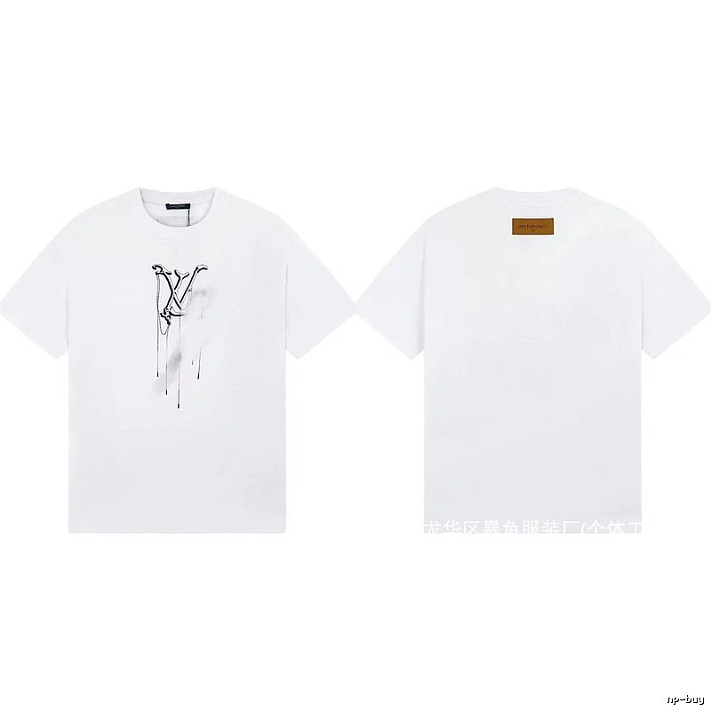 Louis Vuitton Graffiti Trend Style White Short-sleeve T-shirt