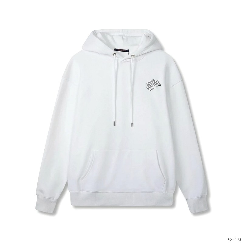 Louis Vuitton minimalist style white hoodie