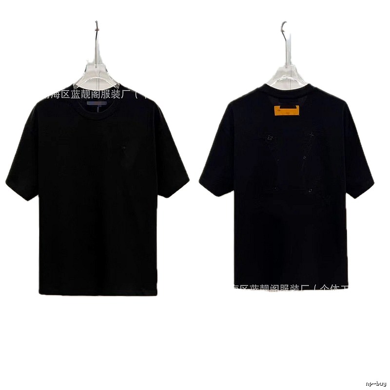 Louis Vuitton Monogram Trendy Cool Style Black Short-sleeve T-shirt