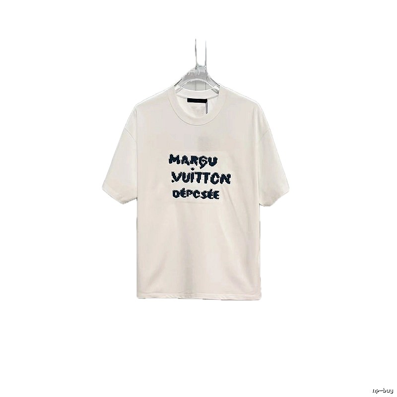 Louis Vuitton Trendy Style Embroidered White T-Shirt