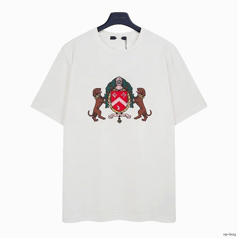 Louis Vuitton Vintage-style Badge White Short-sleeve T-shirt