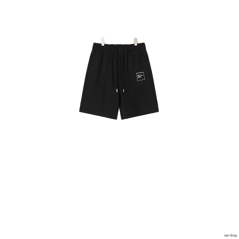 LV classic minimalist style black shorts