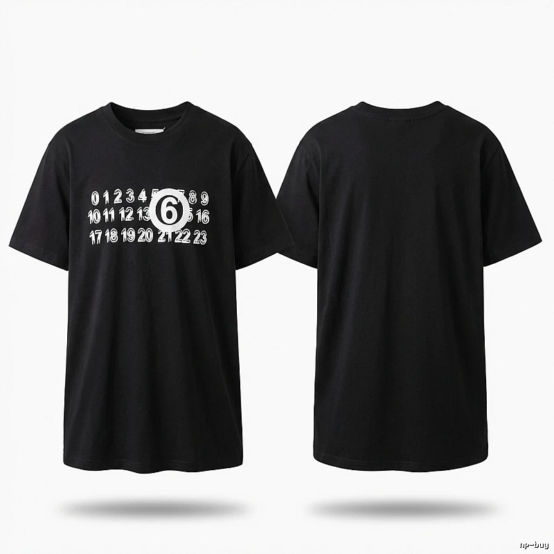 Maison Margiela black T-shirt with digital printing