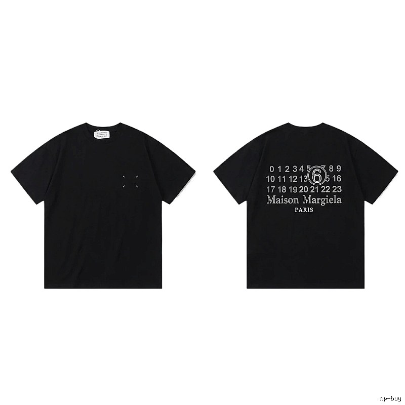 Maison Margiela black T-shirt with digital printing