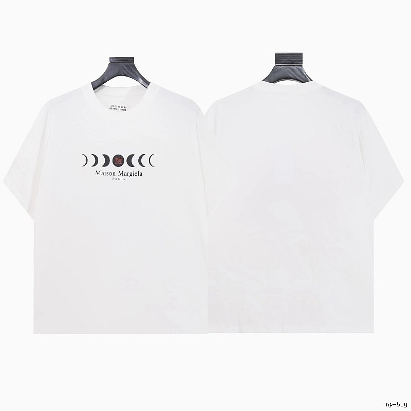 Maison Margiela Lunar Phase Minimalist Style White Short Sleeve T-shirt