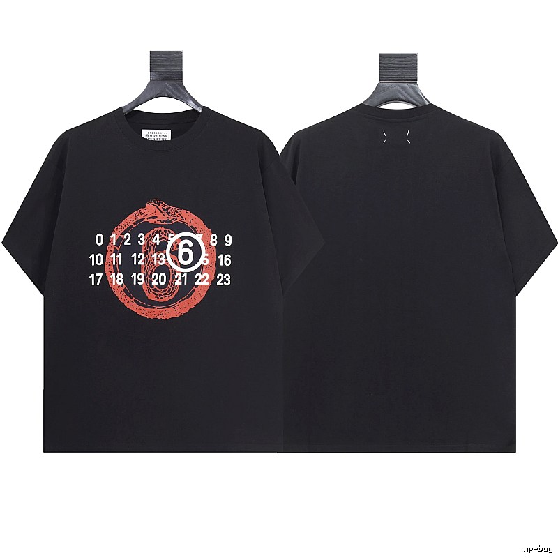 Maison Margiela MM6 Street Style Black Short Sleeve T-shirt