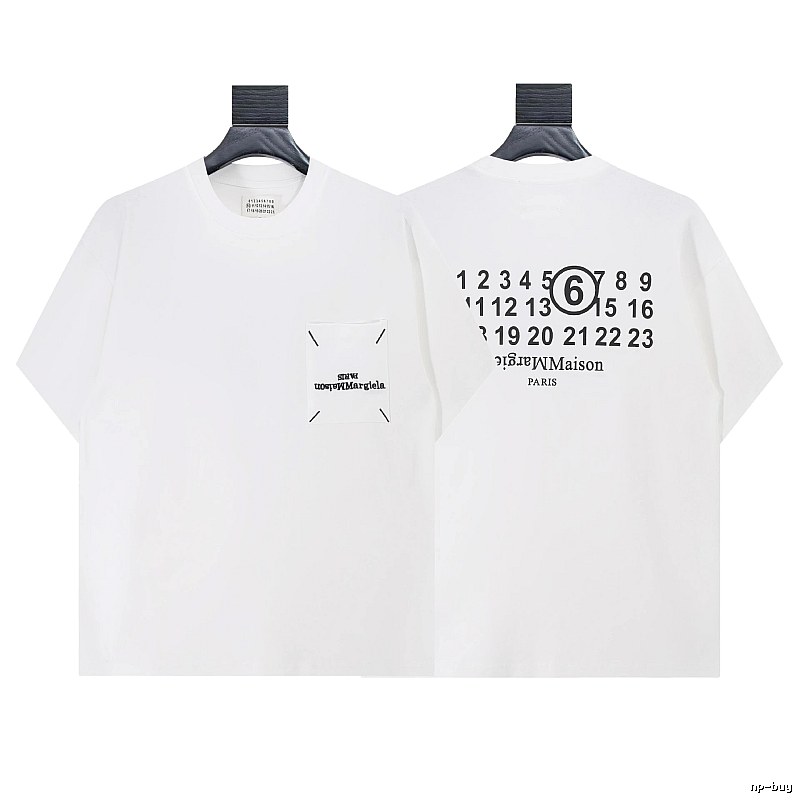 Maison Margiela MM6 Streetwear Brand White Short Sleeve T-shirt