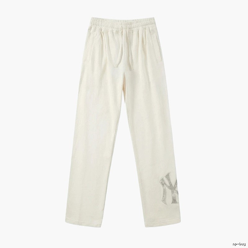 MLB casual style white long trousers