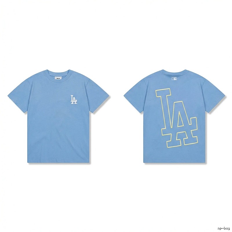 MLB LA Series Simple Style Blue T-shirt