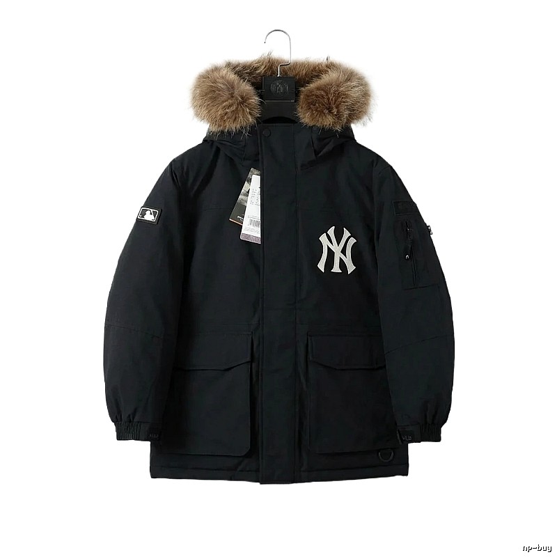MLB workwear style black down jacket