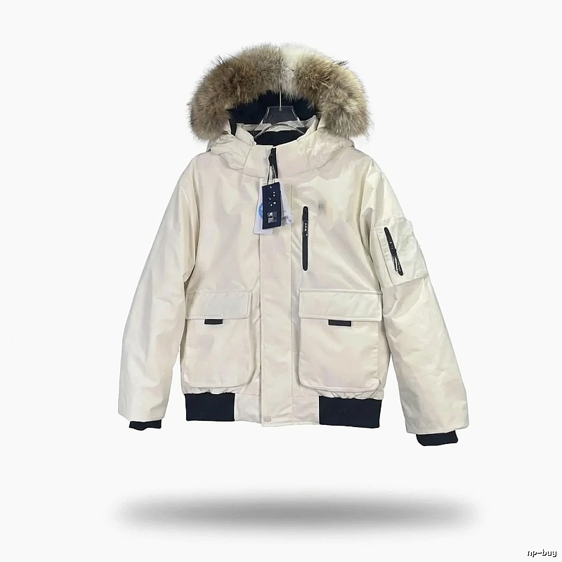 MLB workwear style off-white down jacket
