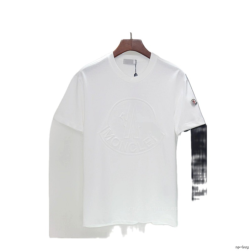 Moncler Embossed Casual White T-Shirt