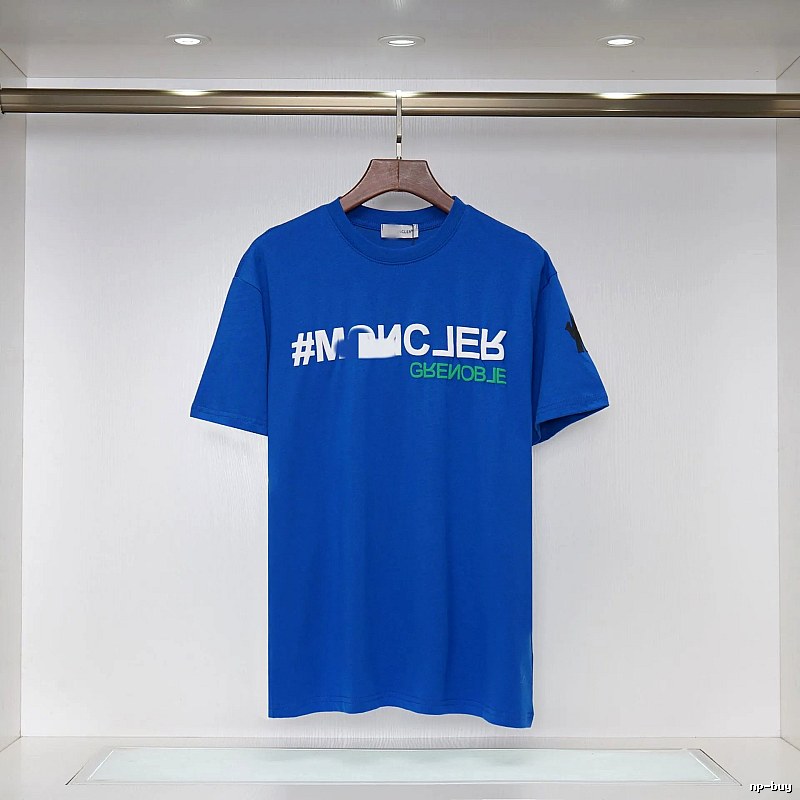 Moncler Grenoble Street Style Blue Short-sleeve T-shirt