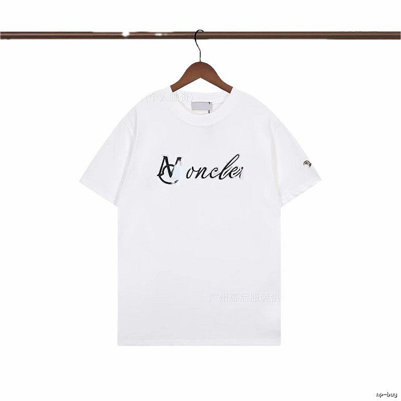 Moncler Letter Print Casual White T-Shirt