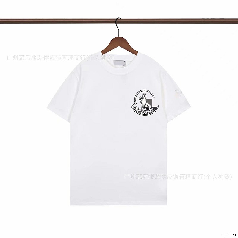 Moncler Logo Casual Style White Short-sleeve T-shirt
