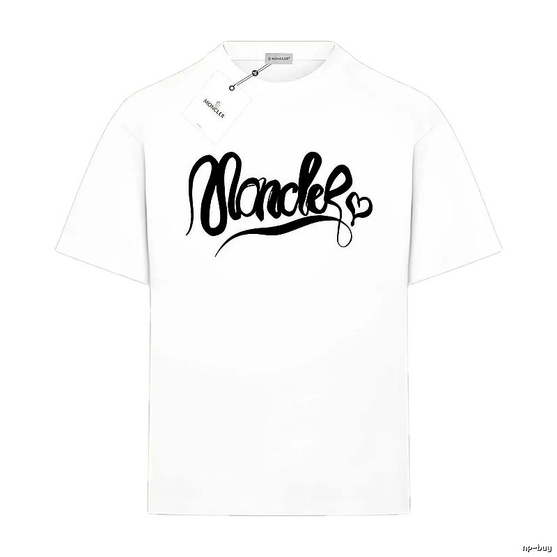Moncler minimalist style white T-shirt