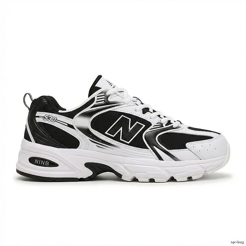 New Balance 530 retro black and white shoes