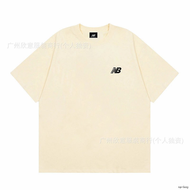 New Balance Casual Minimalist Beige Short-sleeve T-shirt