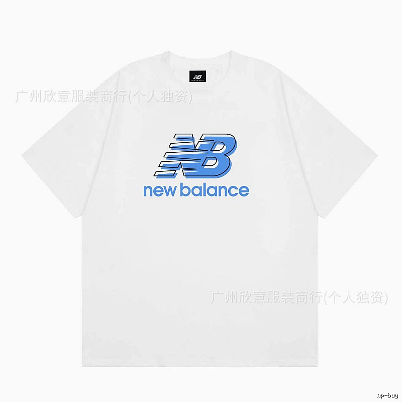 New Balance Casual Printed White Short-sleeve T-shirt