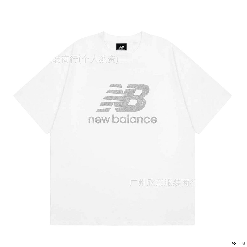 New Balance Classic Casual Style White Short-sleeve T-shirt