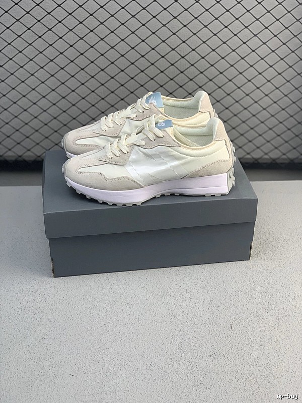 New Balance Cream Retro Runners, Mesh and Overlay Mix
