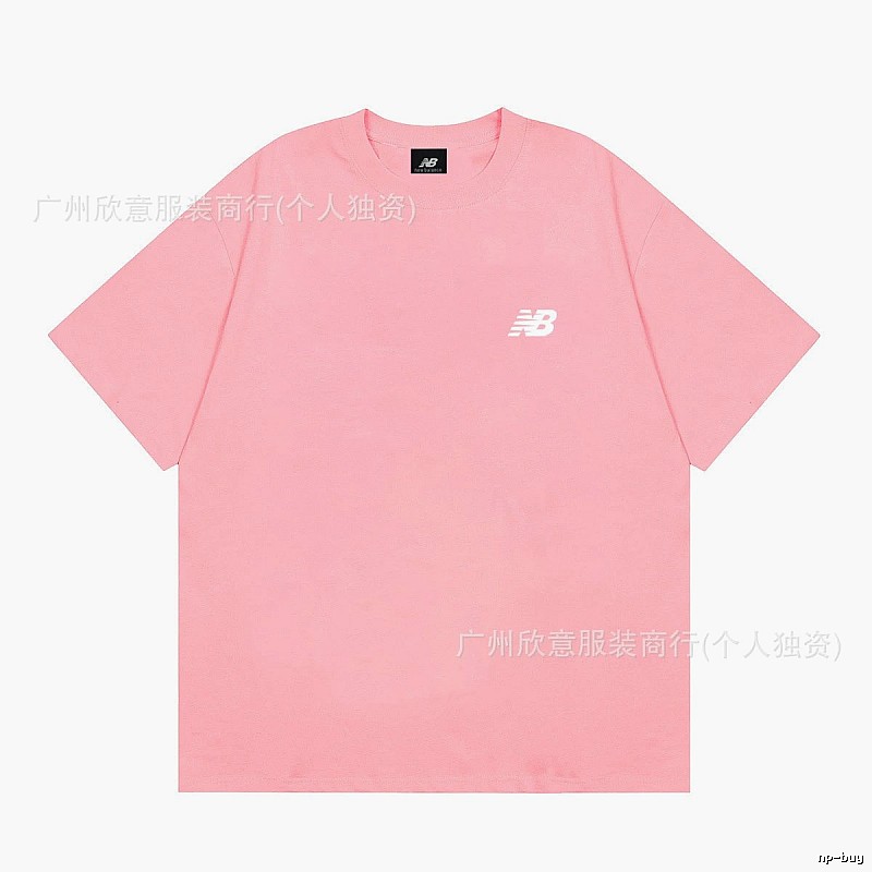 New Balance Minimalist Casual Style Pink Short-sleeve T-shirt