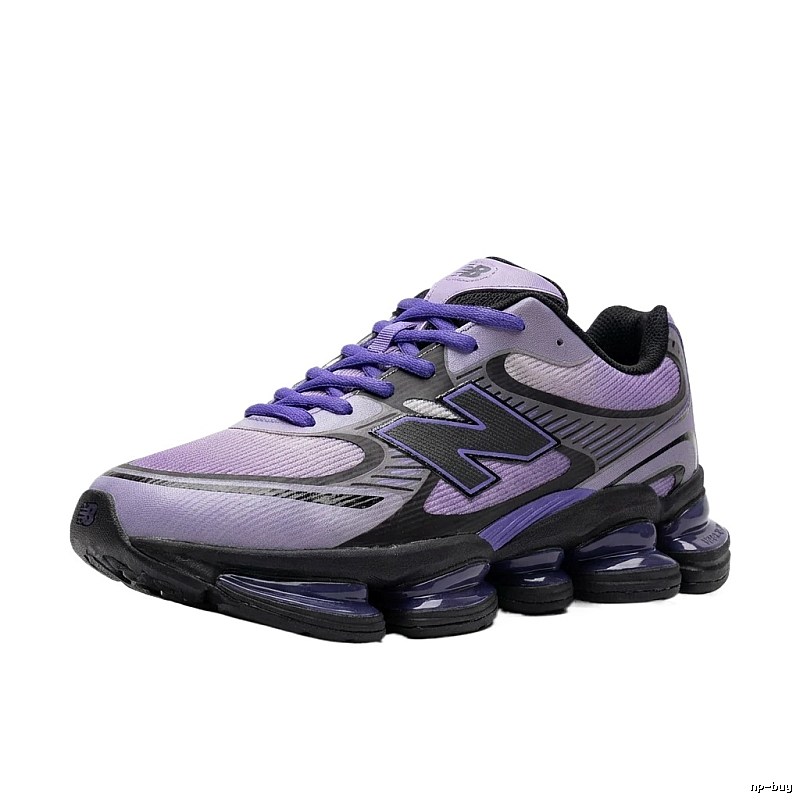 New Balance retro-style purple-gray sports shoes
