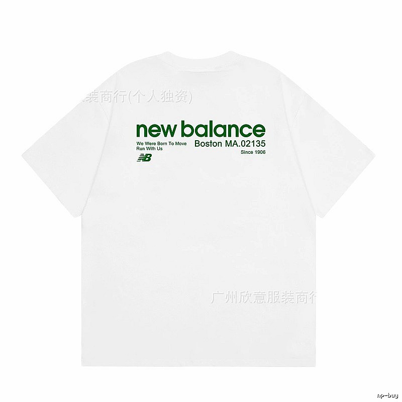 New Balance Vintage Casual Printed White T-Shirt