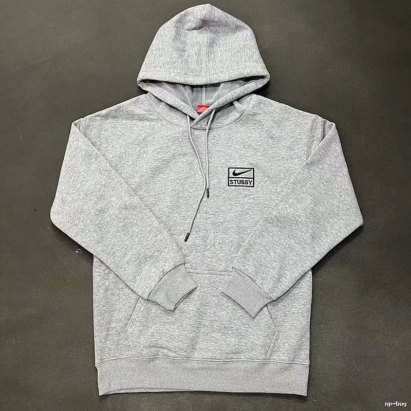 Nike Gray Zip Hoodie Clean Colorway Swoosh