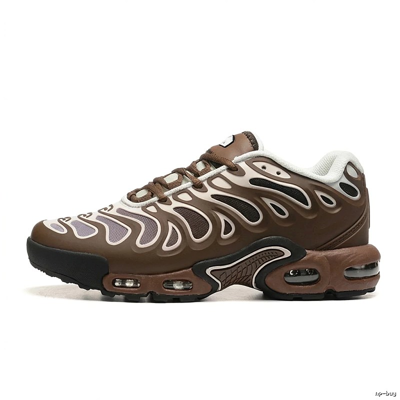 Nike retro brown and white sports shoes