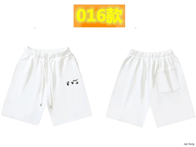 Off-White 016 Style Simple White Shorts