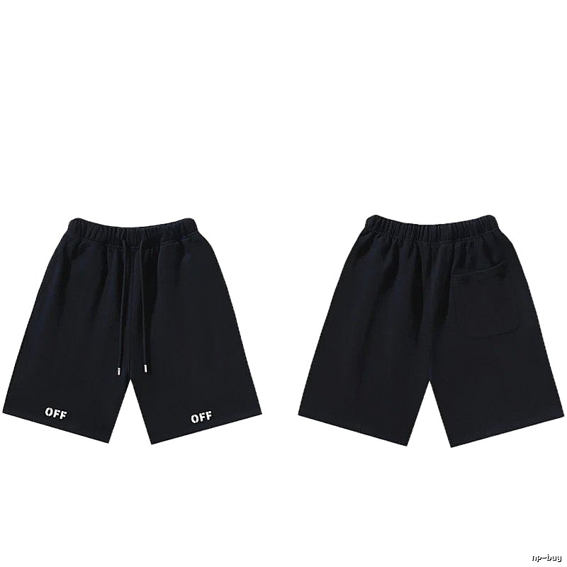 Off-White 017 Simple Style Black Shorts